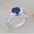 anillo de compromiso de diamantes de piedra tres anillos de diseño simple niños anillos de moda